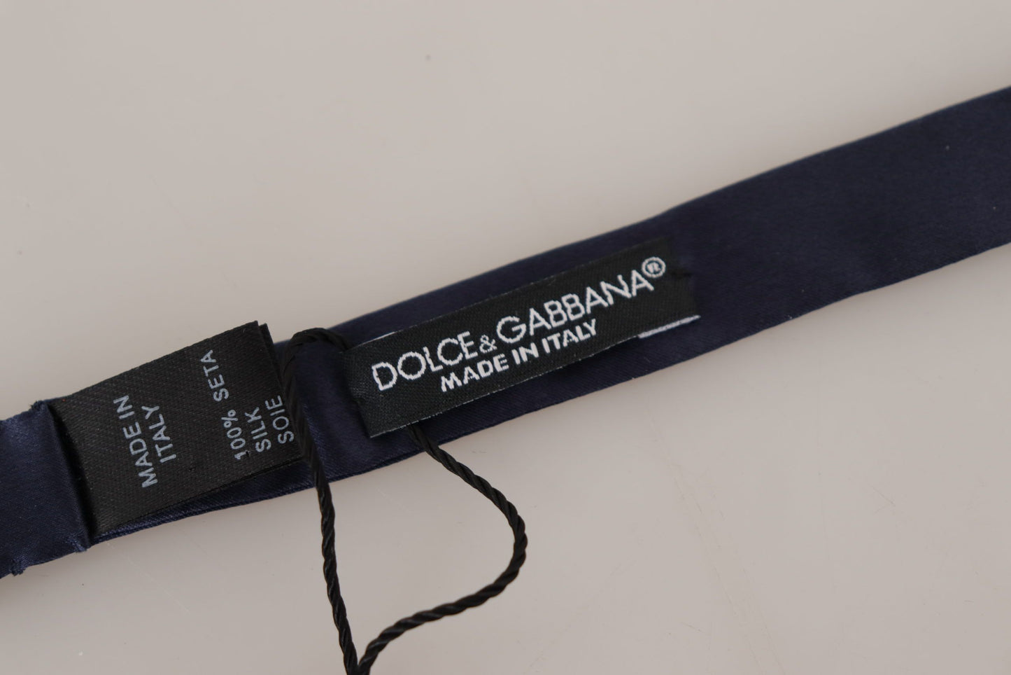 Dolce &amp; Gabbana fantastisk silkeblå sløjfe