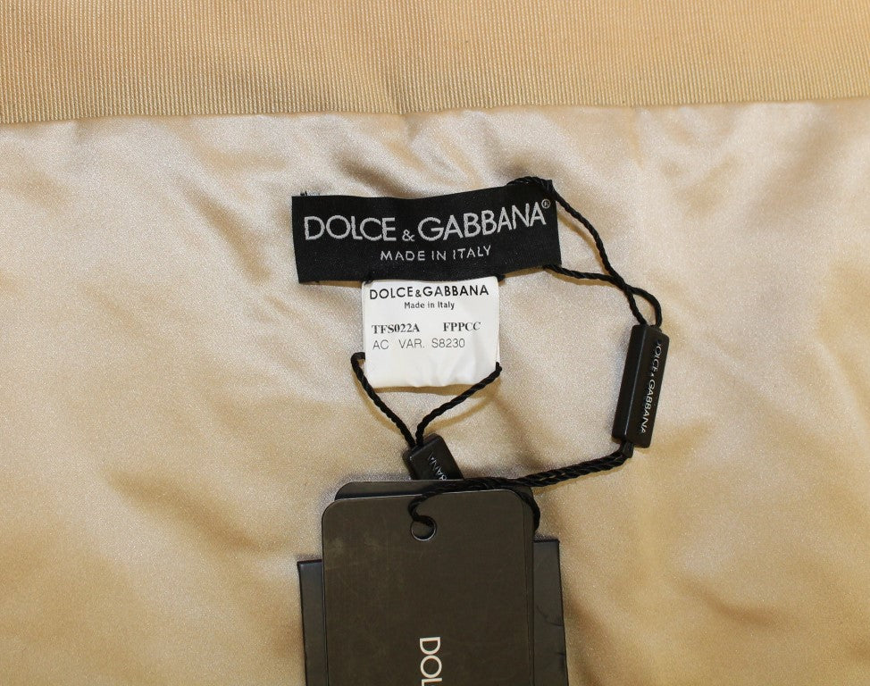 Dolce &amp; Gabbana Eksklusiv Beige MINK Pelstørklæde Wrap