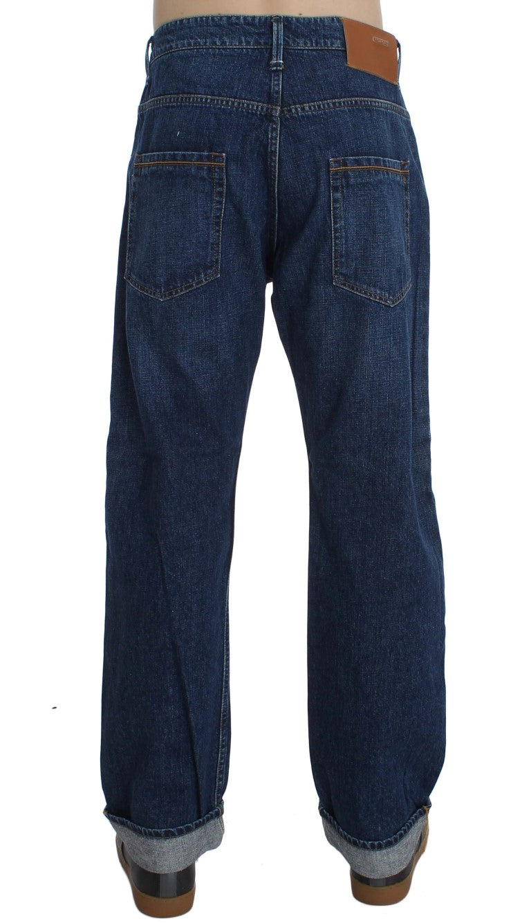 Acht Chic Baggy Loose Fit blå jeans til mænd