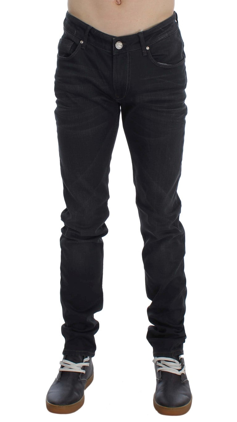 Acht Sleek Grey Slim Fit Premium Denim til mænd