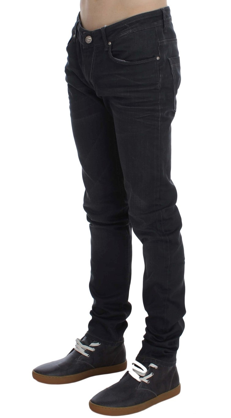 Acht Sleek Grey Slim Fit Premium Denim til mænd