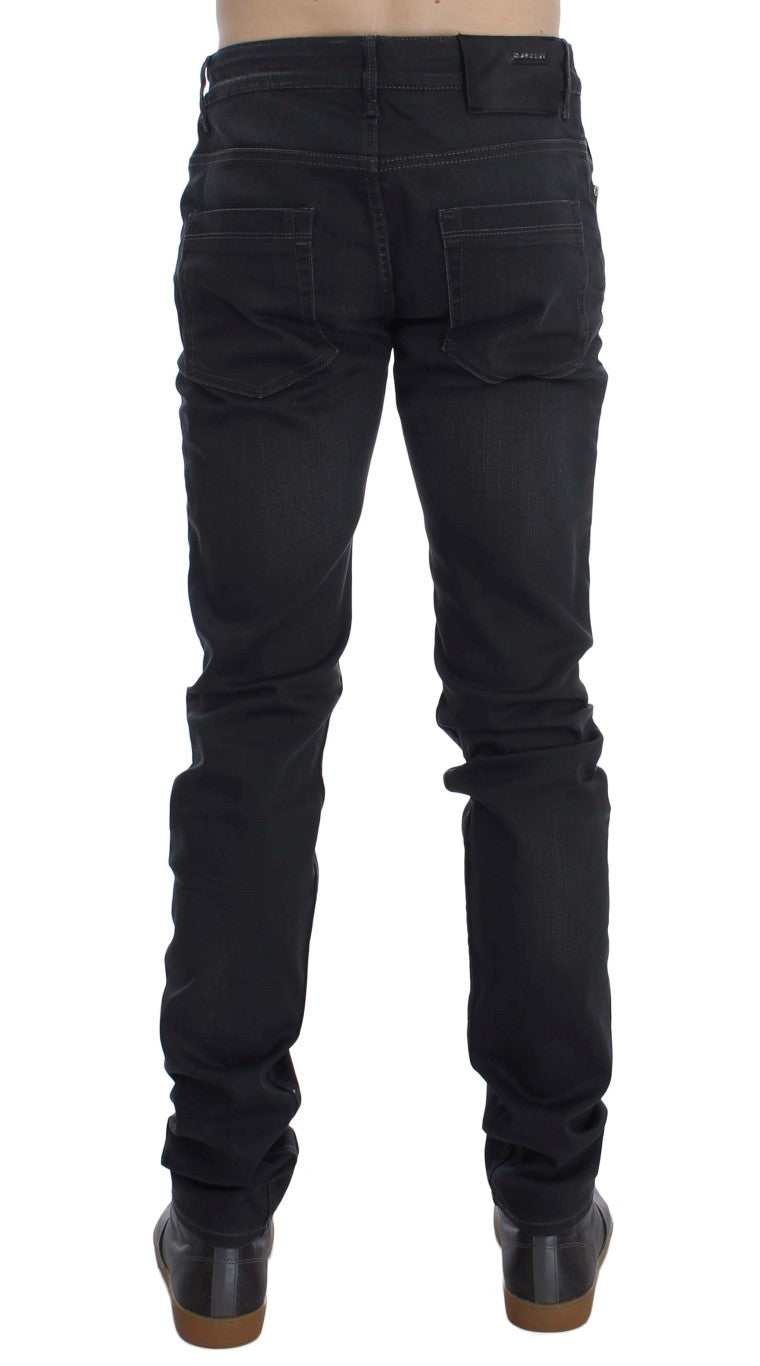 Acht Sleek Grey Slim Fit Premium Denim til mænd