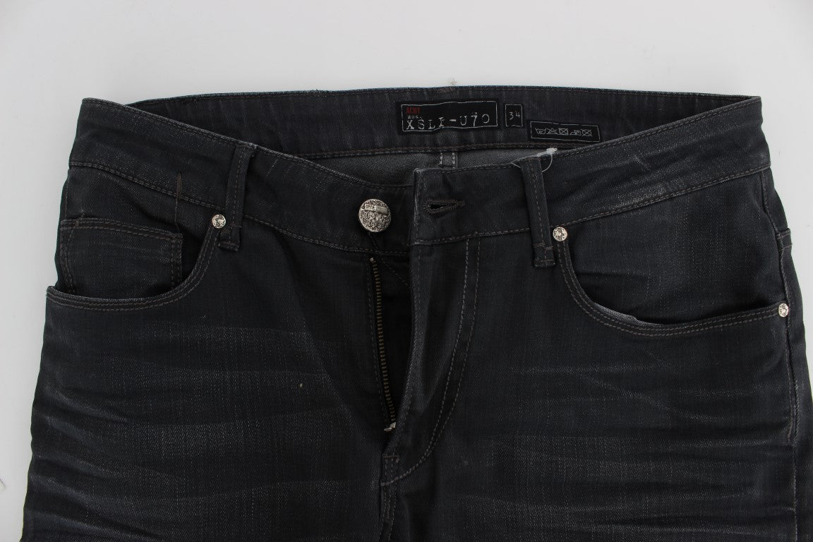 Acht Sleek Grey Slim Fit Premium Denim til mænd