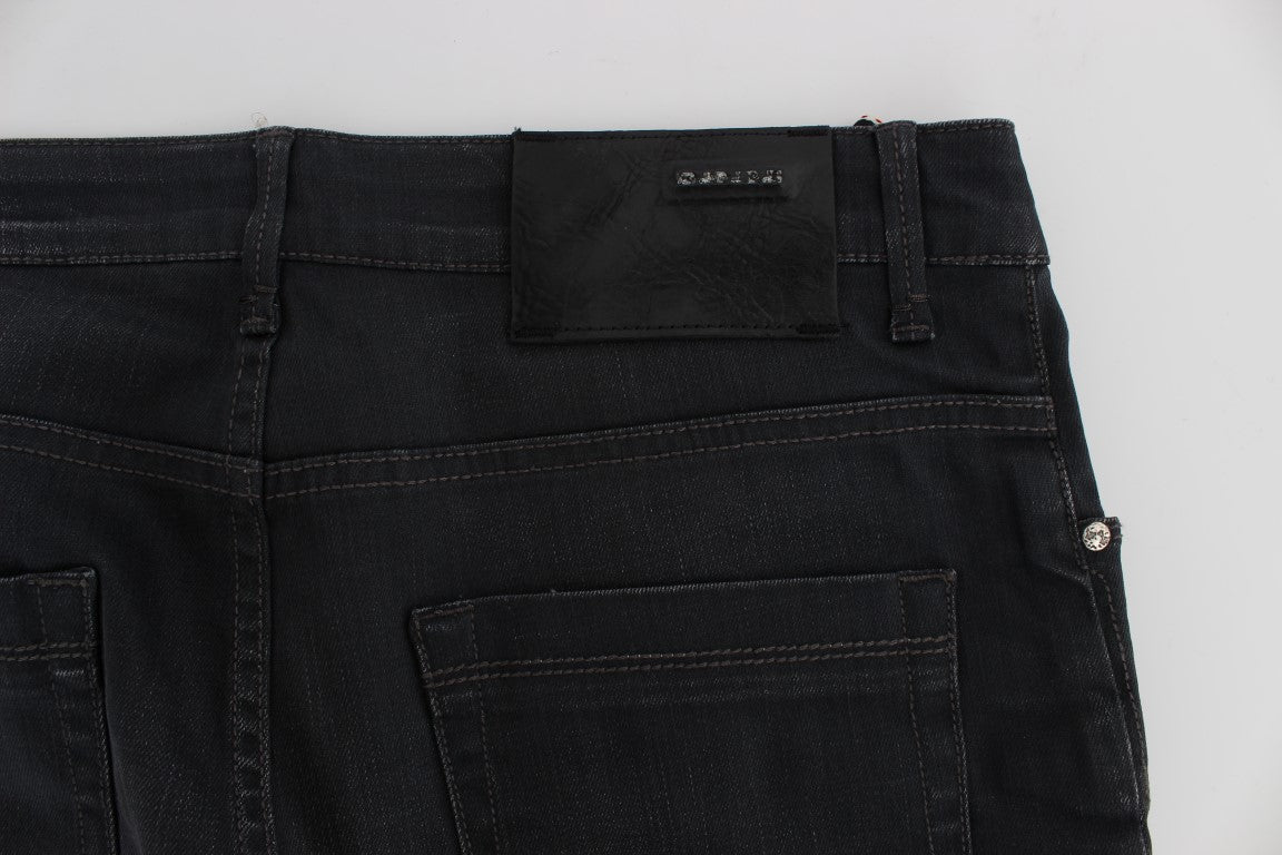 Acht Sleek Grey Slim Fit Premium Denim til mænd