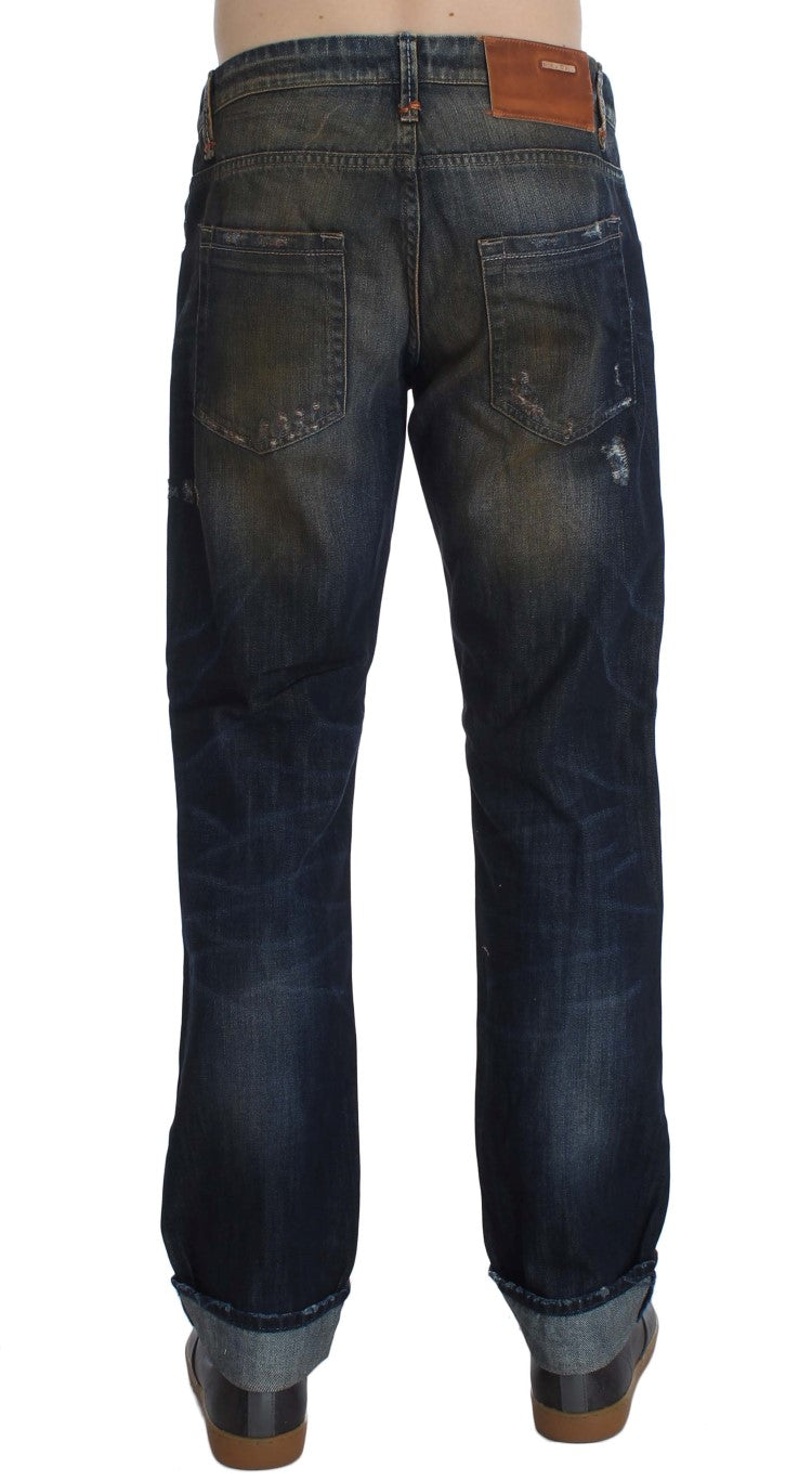 Acht Elegant Straight Fit denim jeans til mænd