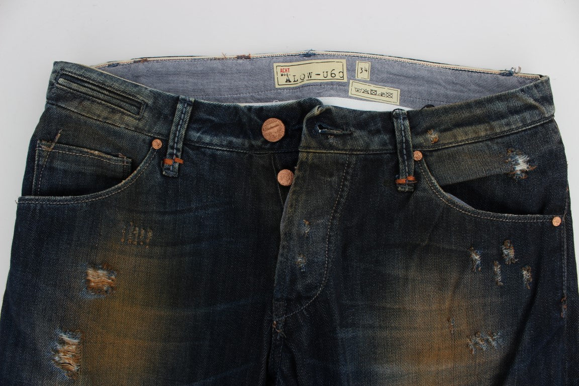 Acht Elegant Straight Fit denim jeans til mænd