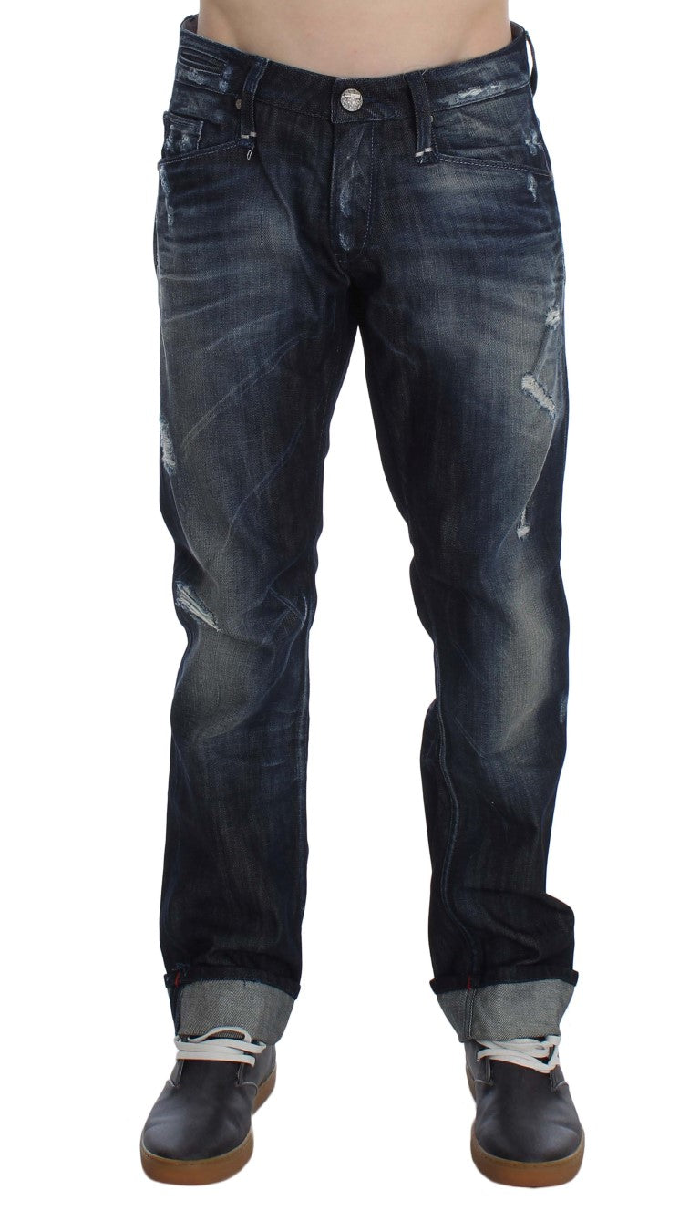 Acht Elegant Regular Straight Fit blå jeans