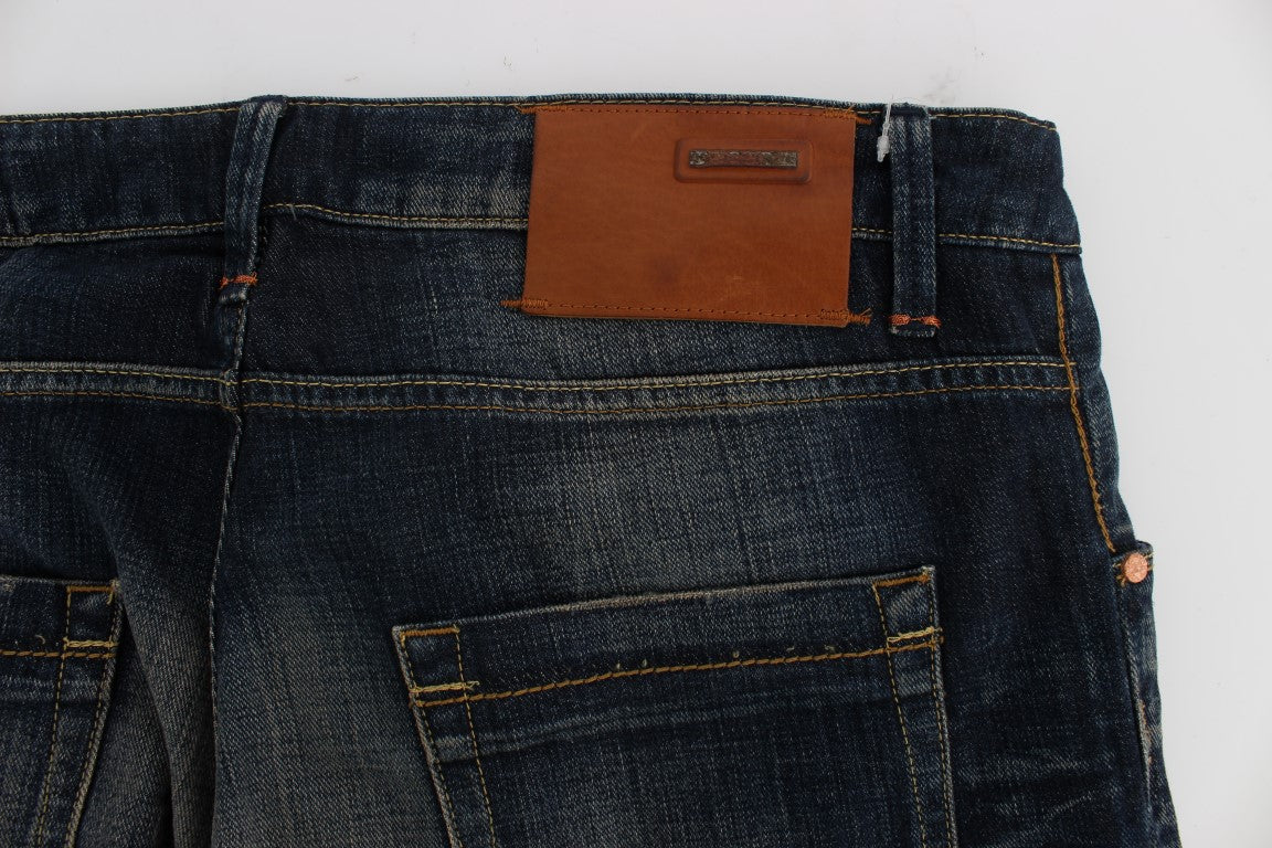 Acht Elegant lige pasform lavtaljede mænds jeans