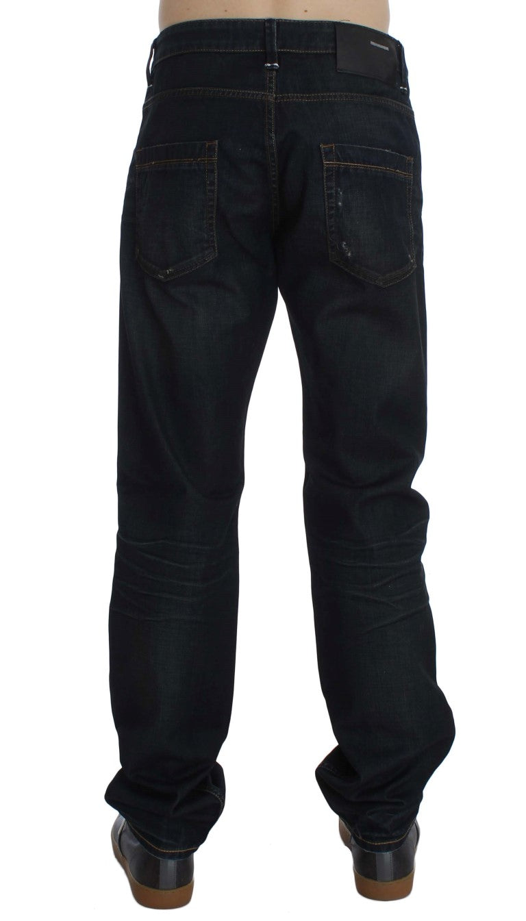 Acht Elegant Straight Fit mørkeblå jeans