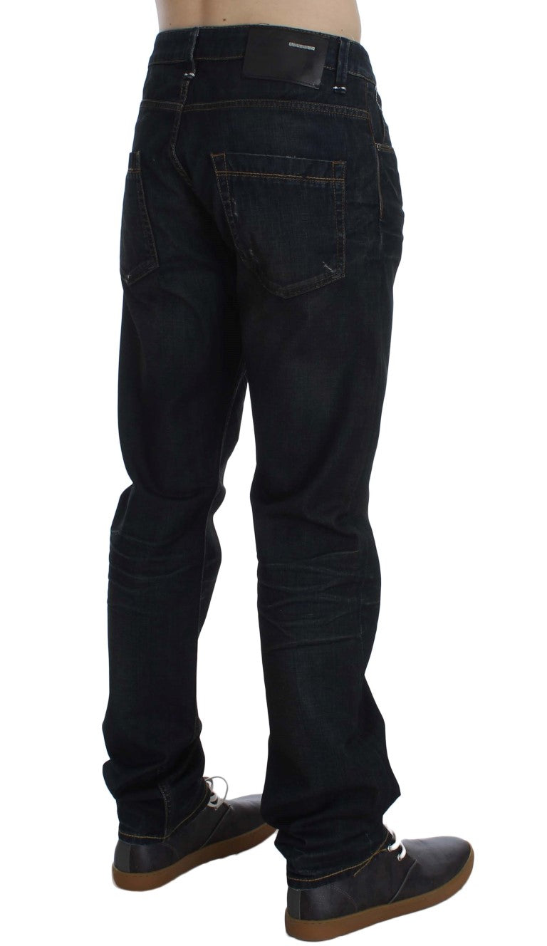 Acht Elegant Straight Fit mørkeblå jeans