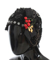 Dolce & Gabbana Elegant sort krystaludsmykket Cloche Hat