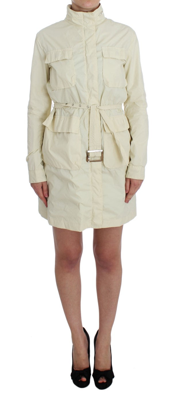 PAROSH Chic Beige Trench Jacket Coat