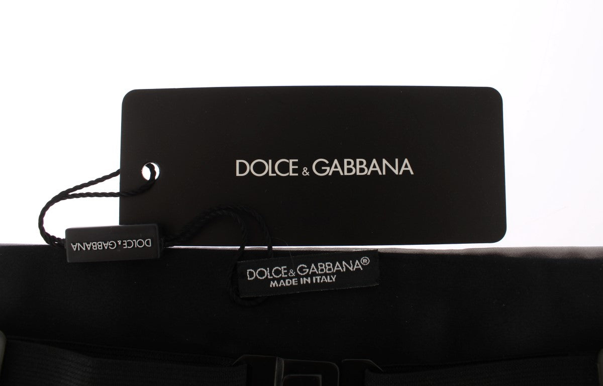 Dolce &amp; Gabbana Elegant Silver Silk Cummerbund