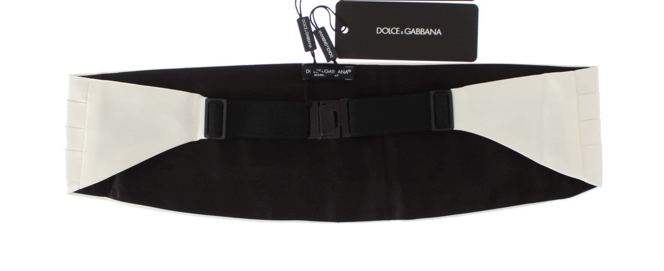 Dolce &amp; Gabbana Exclusive White Silk Cummerbund