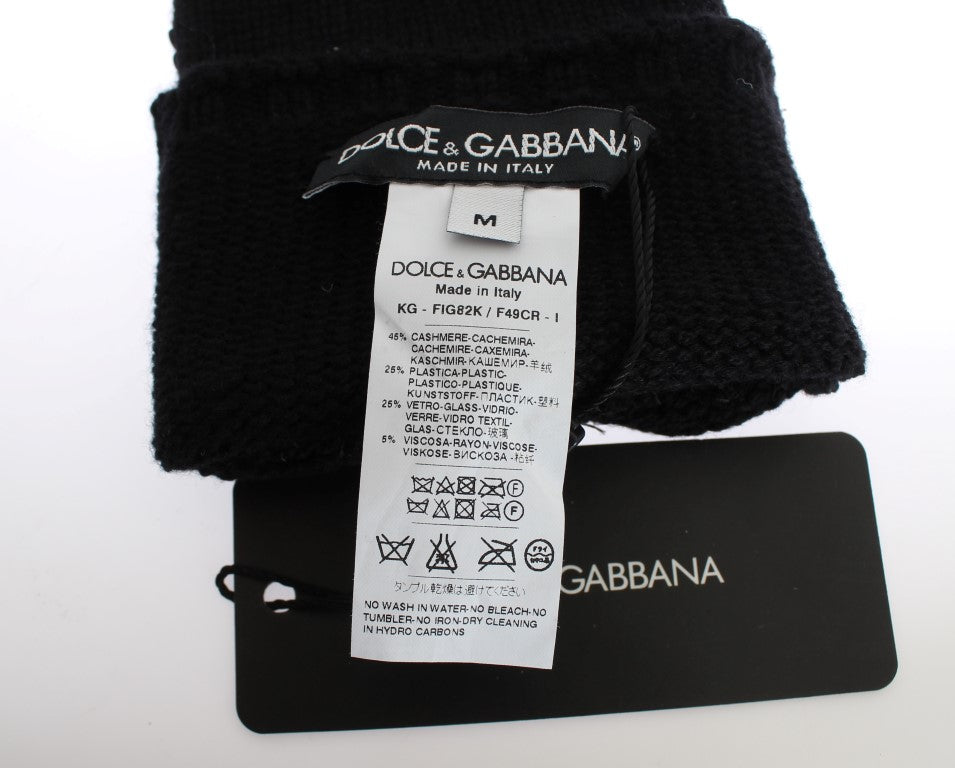 Dolce &amp; Gabbana fingerløse handsker i kashmir med pailletter