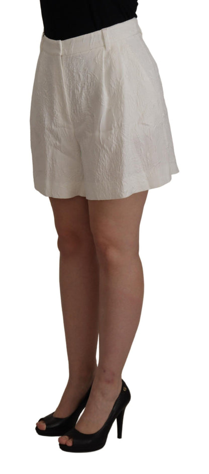 Dolce &amp; Gabbana Elegante Højtaljede Hvide Culotte Shorts