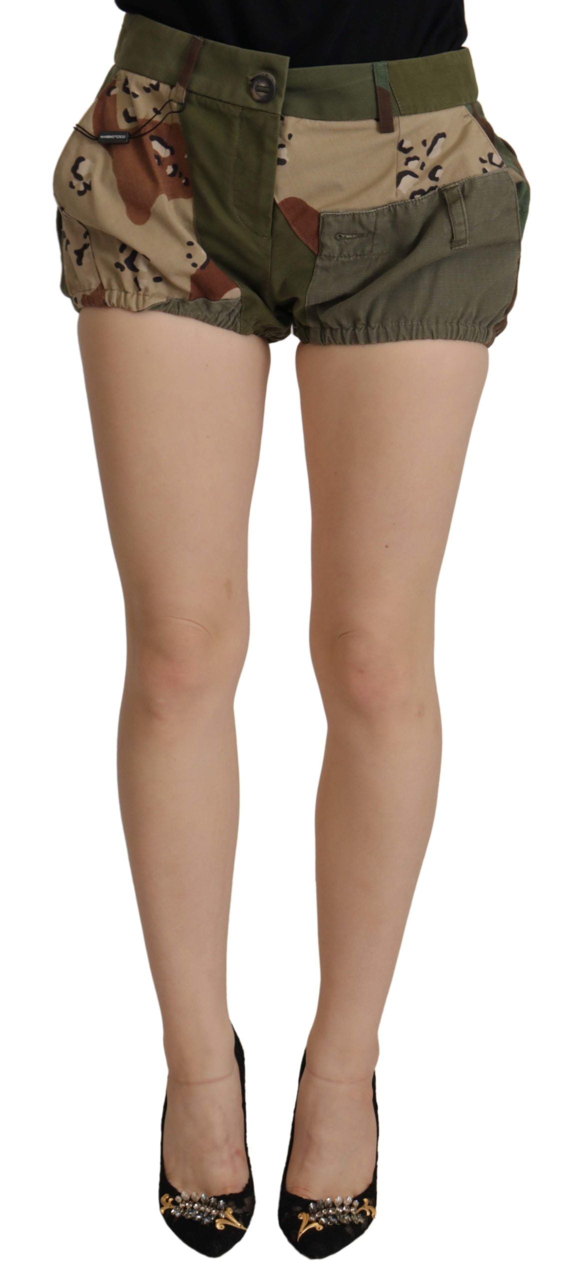 Dolce &amp; Gabbana Army Green højtaljede hotpants