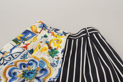 Dolce &amp; Gabbana Majolica højtaljede designerbermudashorts