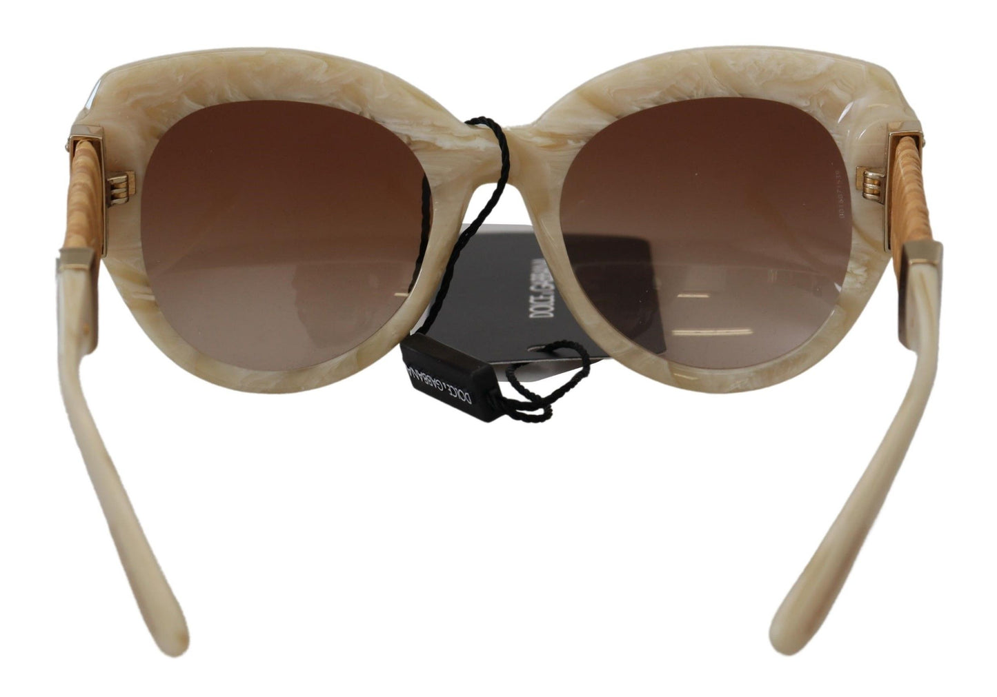 Dolce &amp; Gabbana Beige Chic Acetate solbriller til kvinder