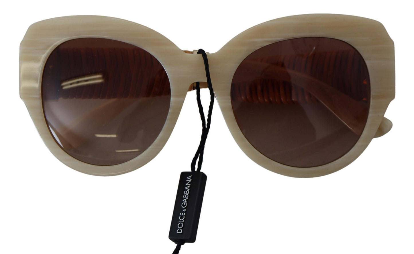 Dolce &amp; Gabbana Beige Chic Acetate solbriller til kvinder