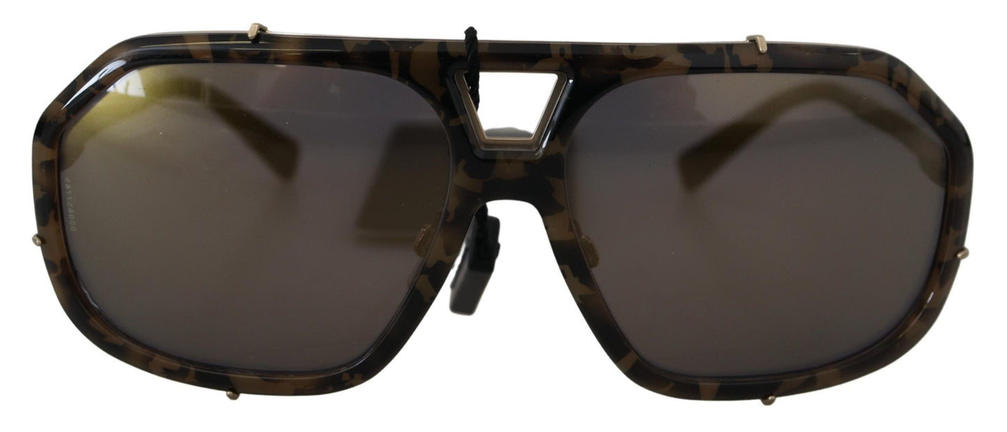 Dolce &amp; Gabbana Chic Aviator spejlede brune solbriller