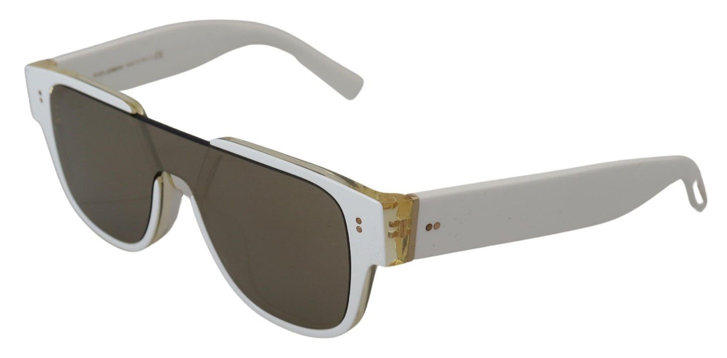 Dolce &amp; Gabbana elegante hvide acetatsolbriller til kvinder