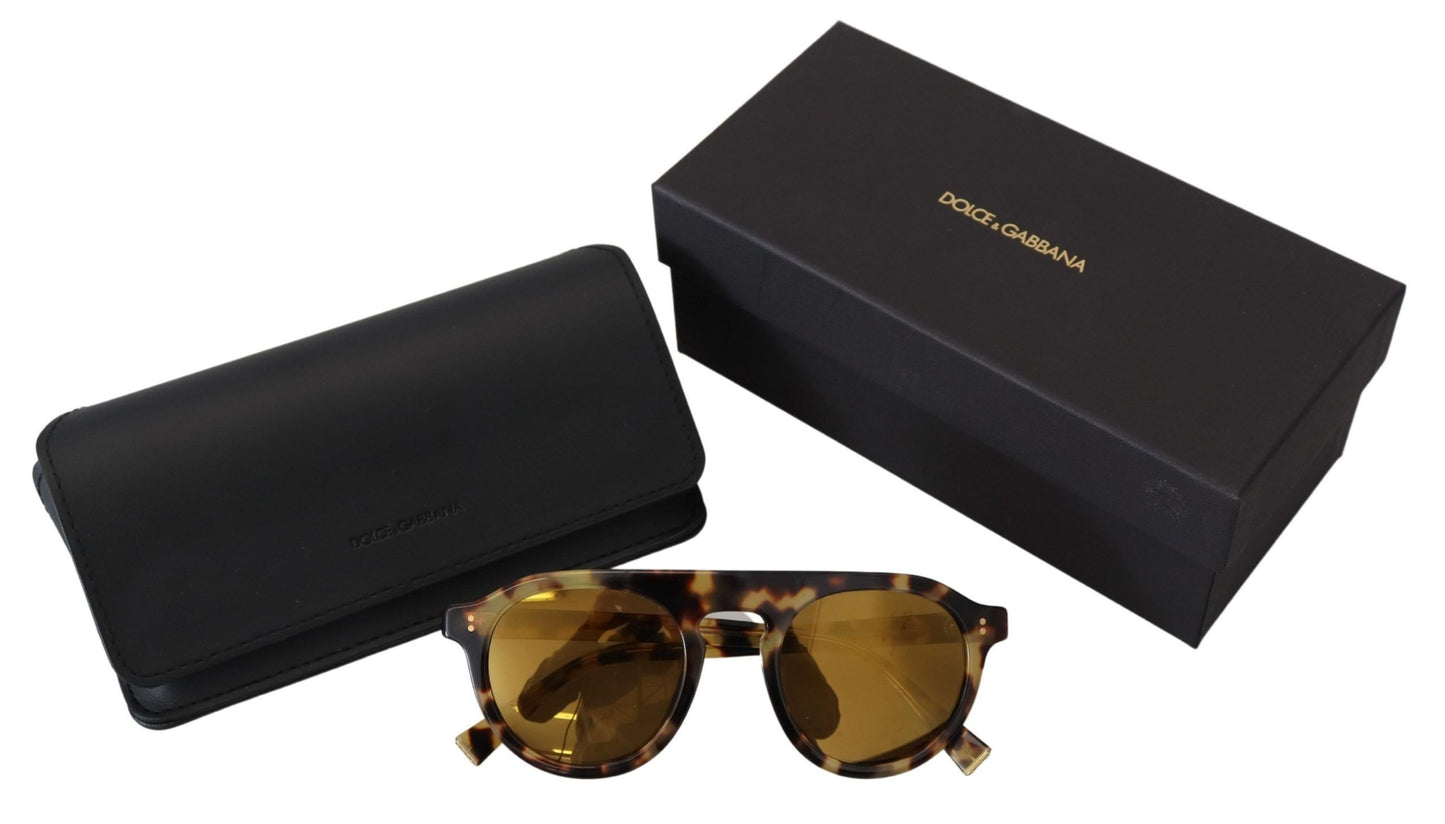 Dolce &amp; Gabbana Chic Tortoiseshell Acetate solbriller