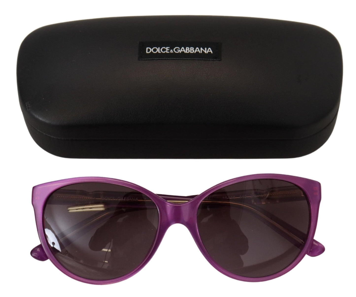 Dolce &amp; Gabbana Chic Purple Acetate runde solbriller