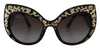 Dolce & Gabbana Butterfly Polarized Sequin Sunglasses