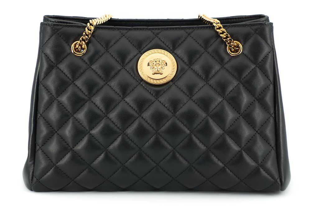 Versace Elegant quiltet nappa læder mulepose