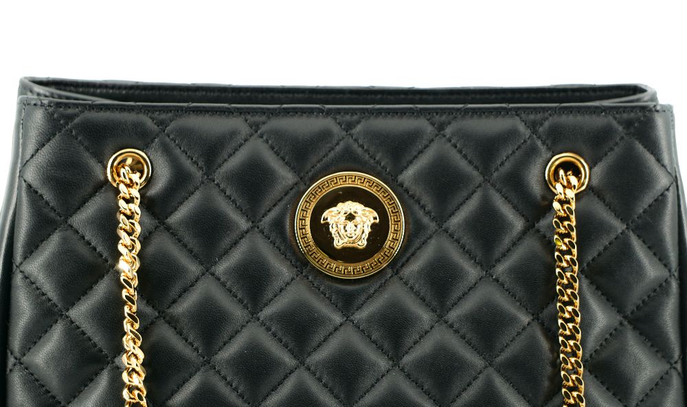 Versace Elegant quiltet nappa læder mulepose