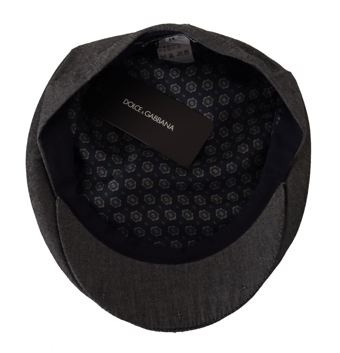 Dolce &amp; Gabbana Elegant Grey Newsboy Hat