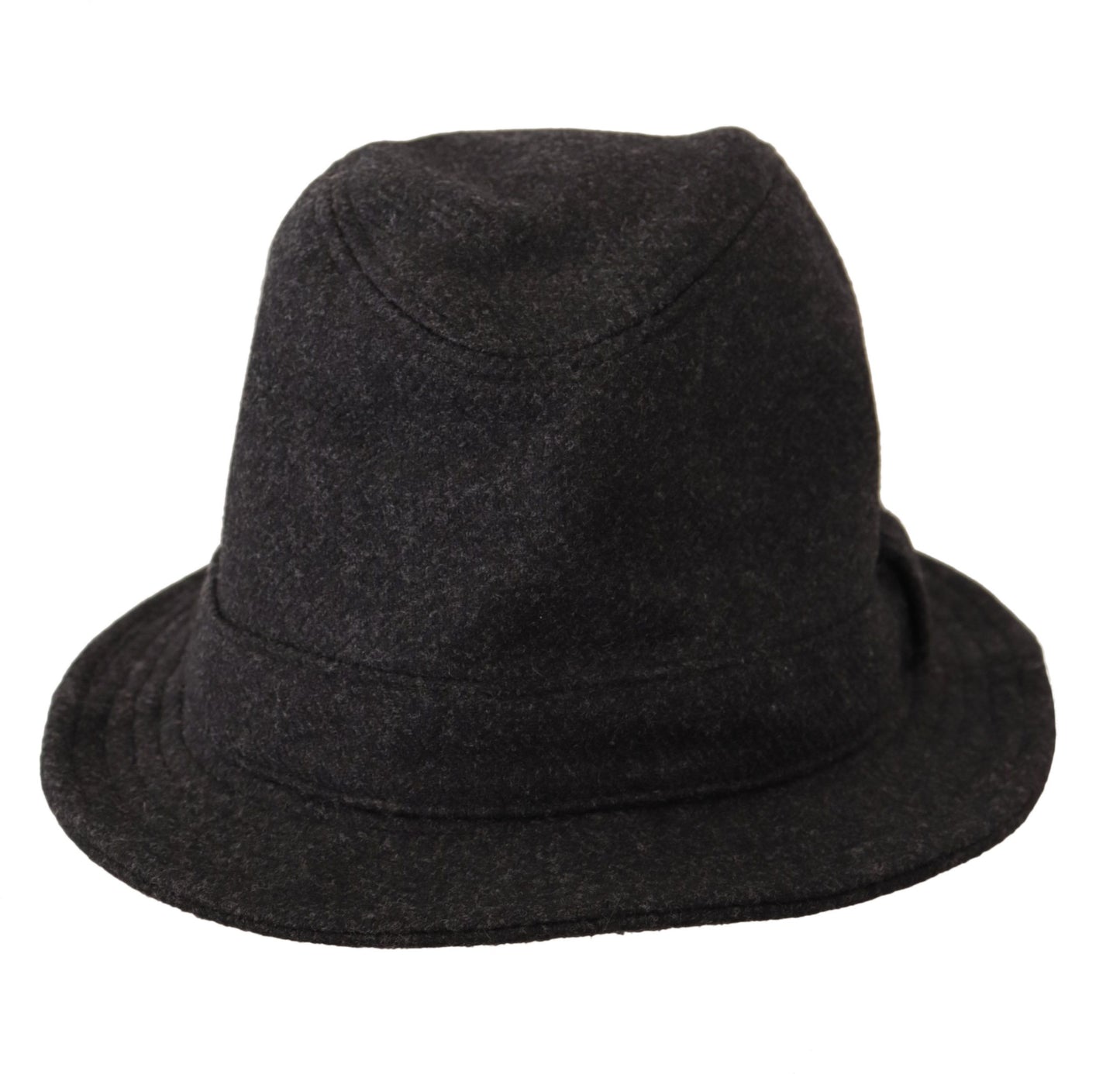 Dolce &amp; Gabbana Elegant Grå Trilby Hat i Uld og Cashmere