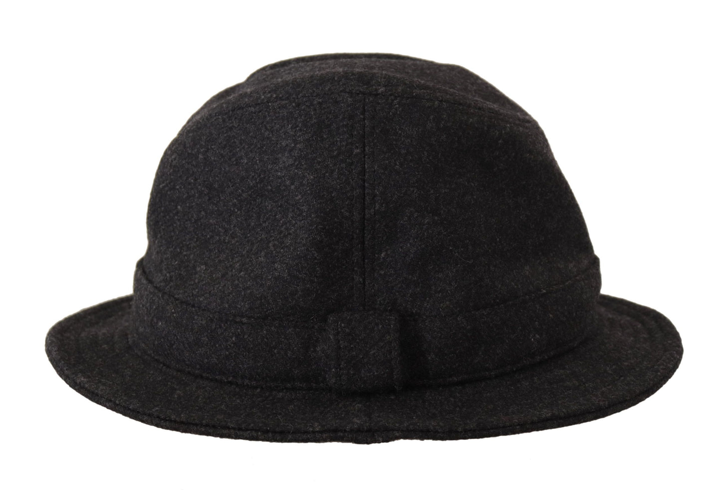 Dolce &amp; Gabbana Elegant Grå Trilby Hat i Uld og Cashmere