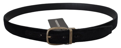 Dolce & Gabbana Elegant Black Leather Belt