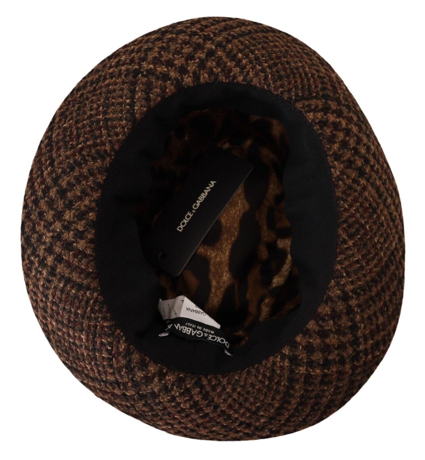 Dolce &amp; Gabbana Elegant Brun Fedora Hat - Winter Chic Accessory