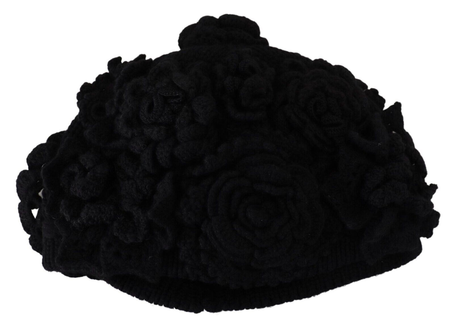 Dolce &amp; Gabbana Elegant Black Virgin Wool Beanie Hat