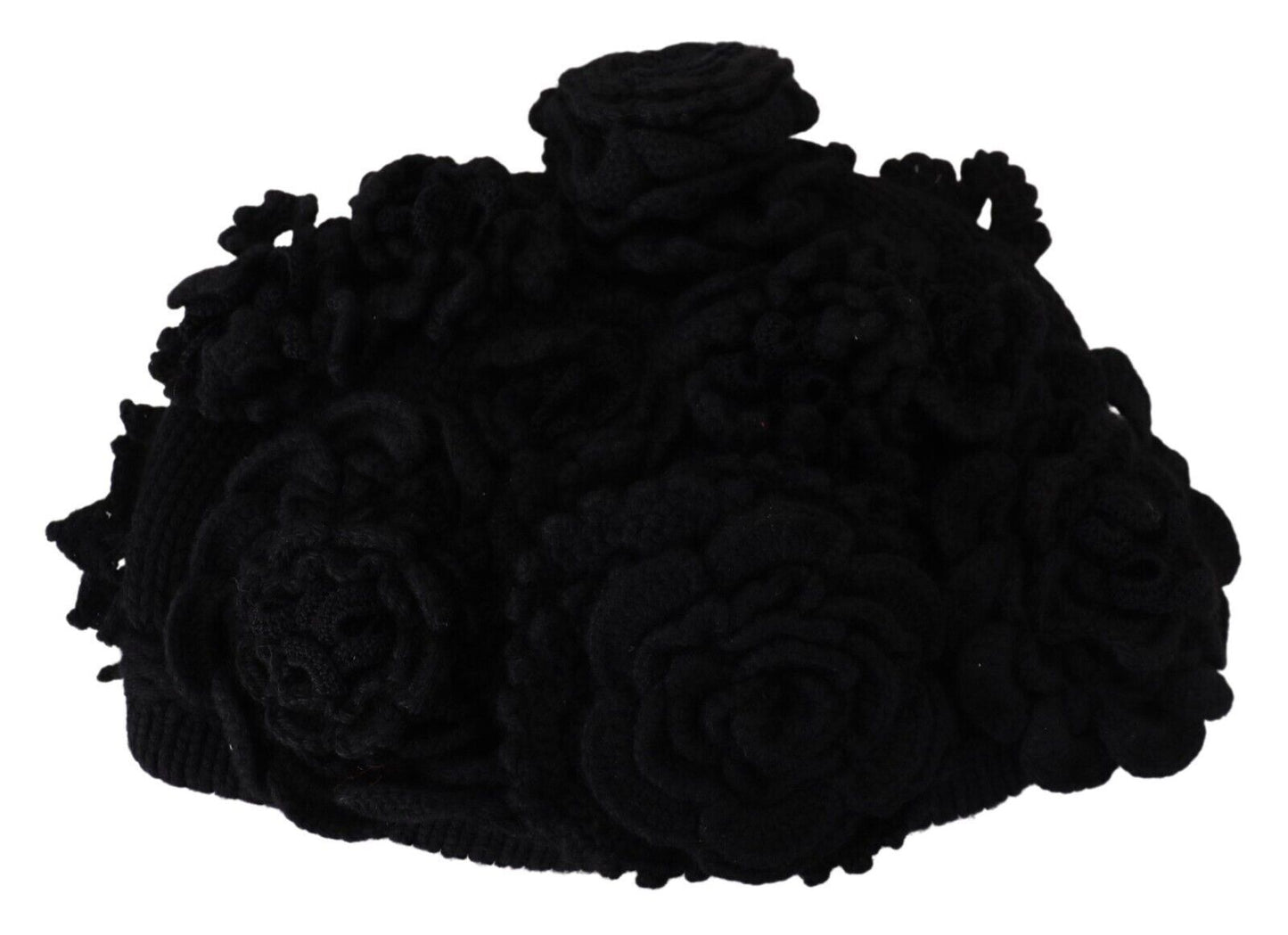 Dolce &amp; Gabbana Elegant Black Virgin Wool Beanie Hat