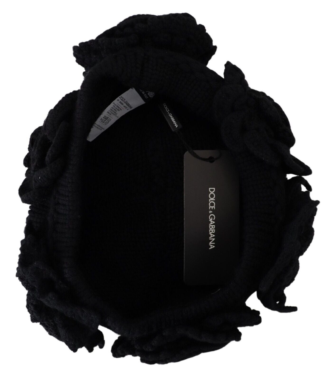 Dolce &amp; Gabbana Elegant Black Virgin Wool Beanie Hat