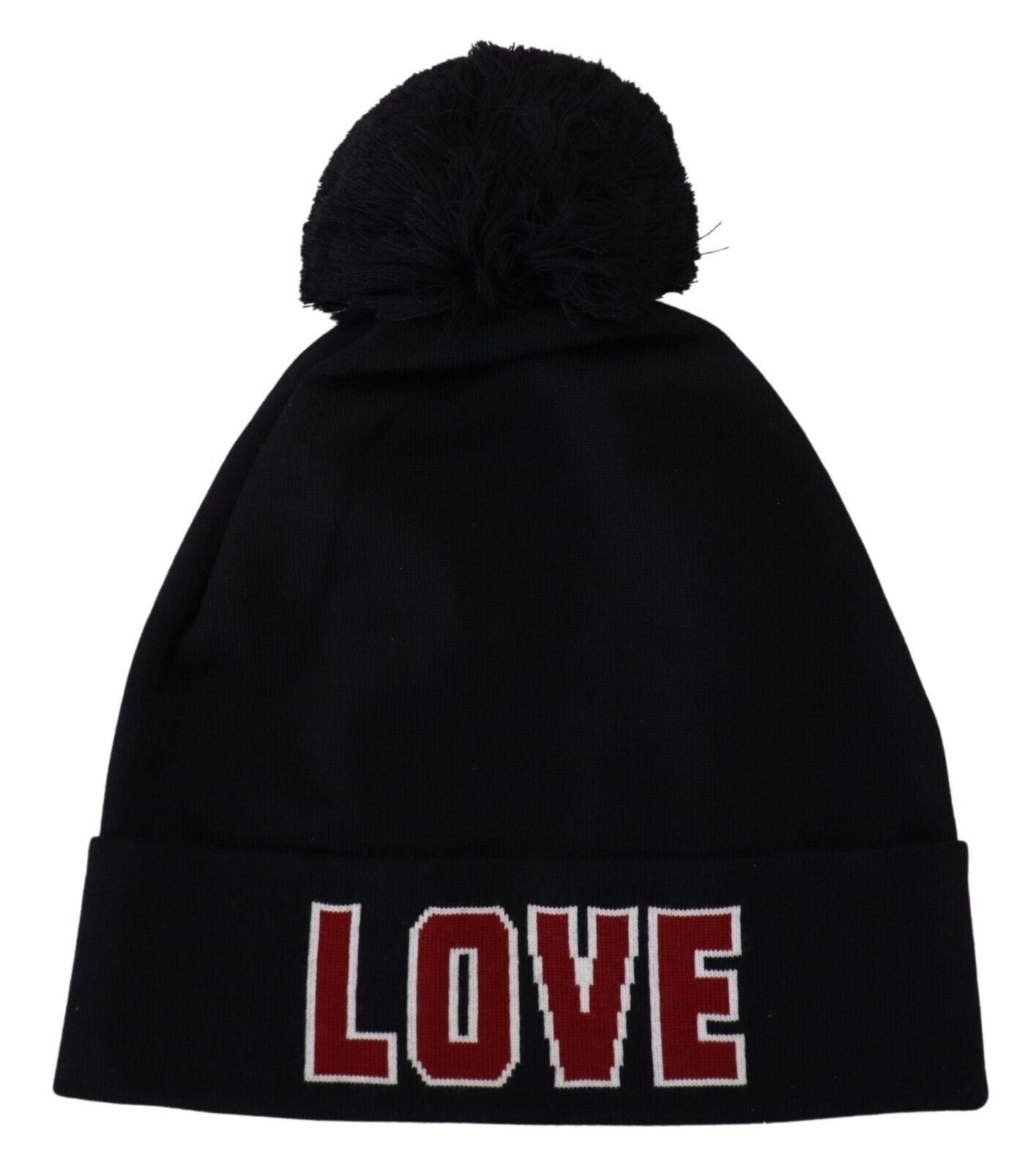 Dolce &amp; Gabbana Elegant Black Virgin Wool Beanie