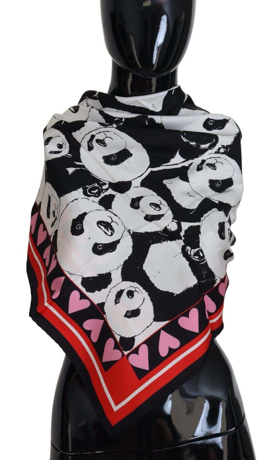 Dolce &amp; Gabbana Elegant Panda Print silketørklæde