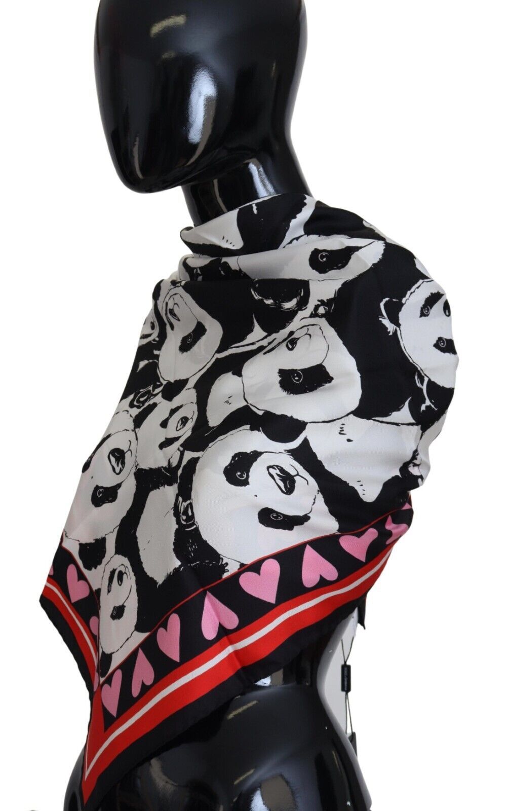 Dolce &amp; Gabbana Elegant Panda Print silketørklæde