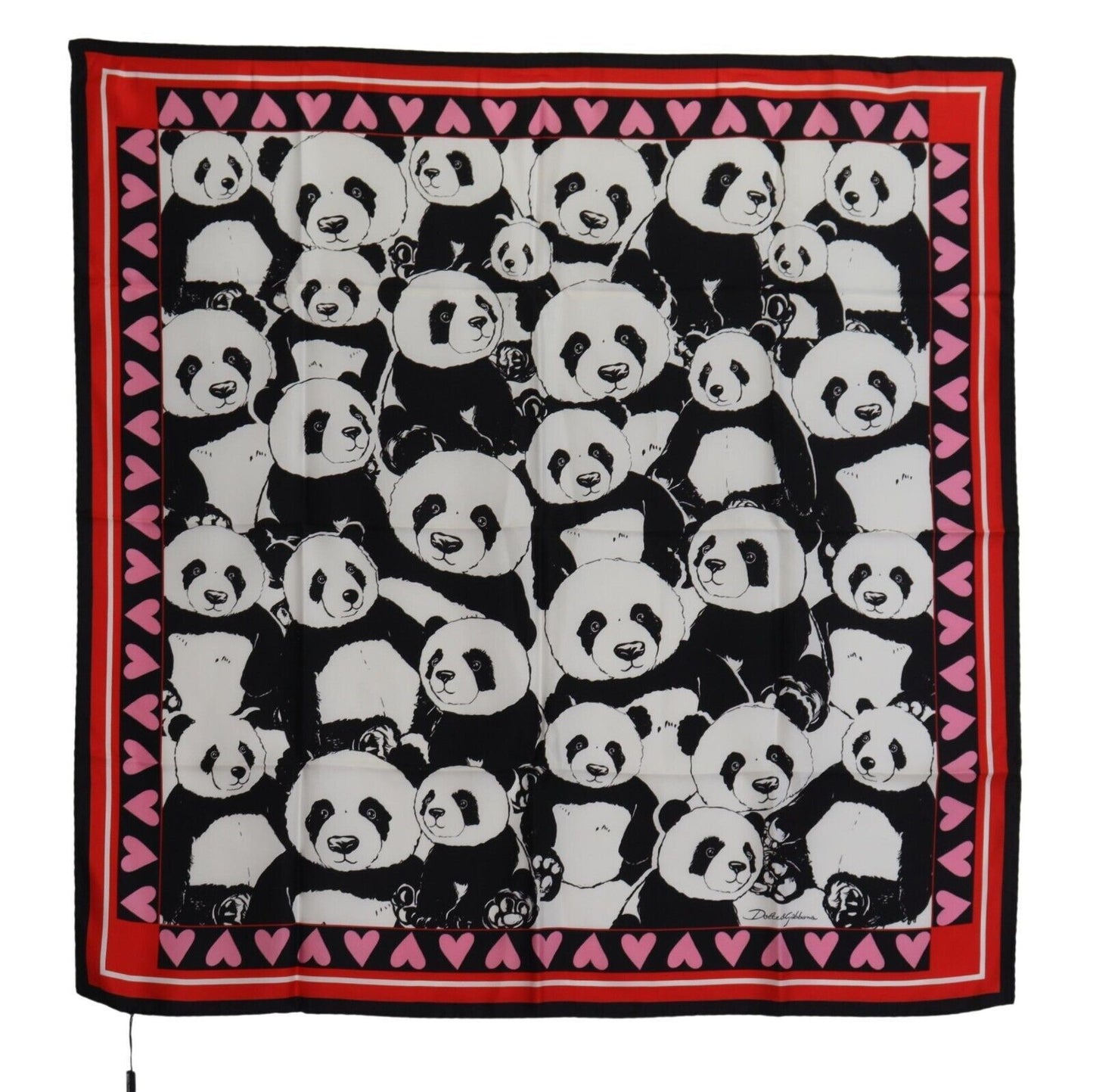 Dolce &amp; Gabbana Elegant Panda Print silketørklæde