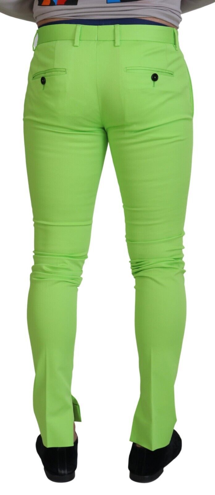 Dolce &amp; Gabbana Elegante Lysegrønne Bomulds Chinos