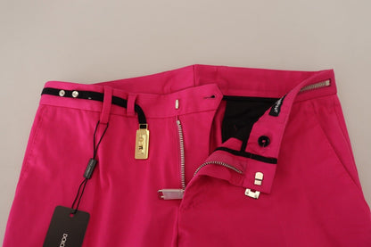 Dolce &amp; Gabbana Chic lyserøde bukser i bomuldsblanding