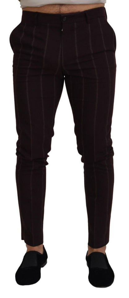 Dolce &amp; Gabbana Elegante Brune Uldblandingsbukser