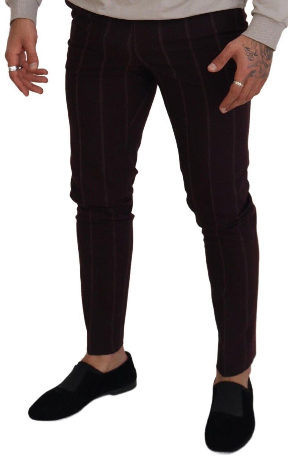 Dolce &amp; Gabbana Elegante Brune Uldblandingsbukser
