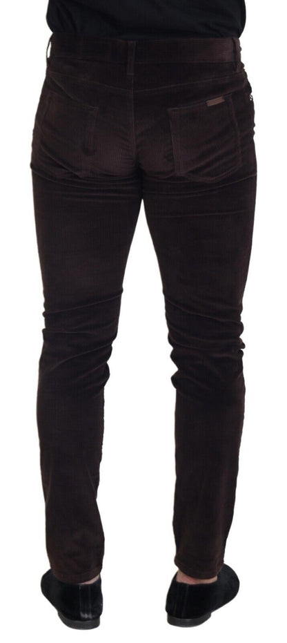 Dolce &amp; Gabbana Elegante Brune Silkeblandingsbukser