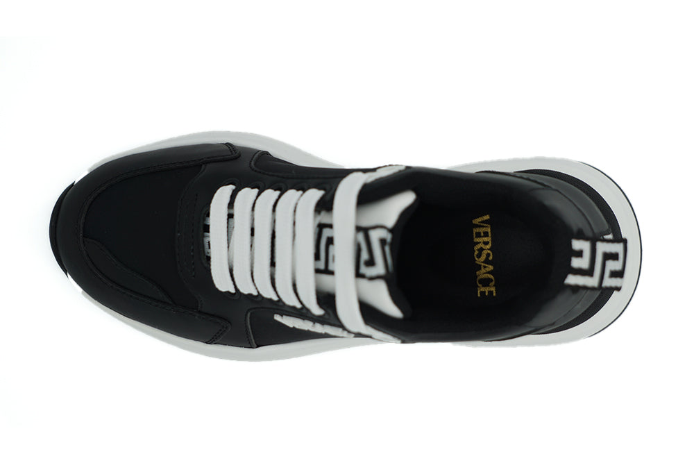 Versace Elegant Monokrom Læder Sneakers