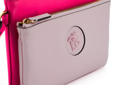 Versace Elegant Pink Læder Pouch Clutch